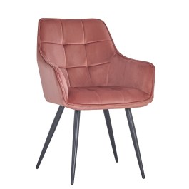 Krzesło różowe RITA do wnętrz w styl glamour